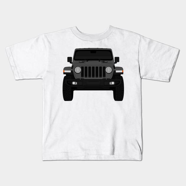 WRANGLER DARK-GREY Kids T-Shirt by VENZ0LIC